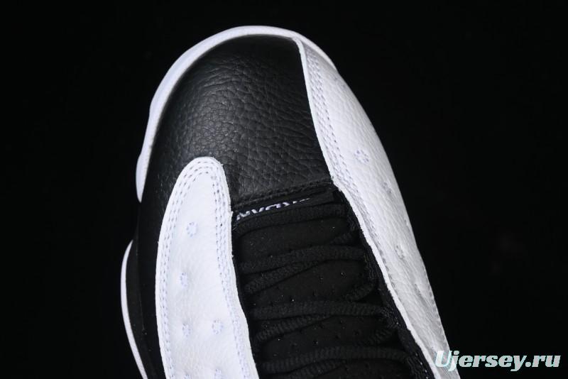 Nike Air Jordan 13 Retro Basketball Shoes in Black/White - 414571-104