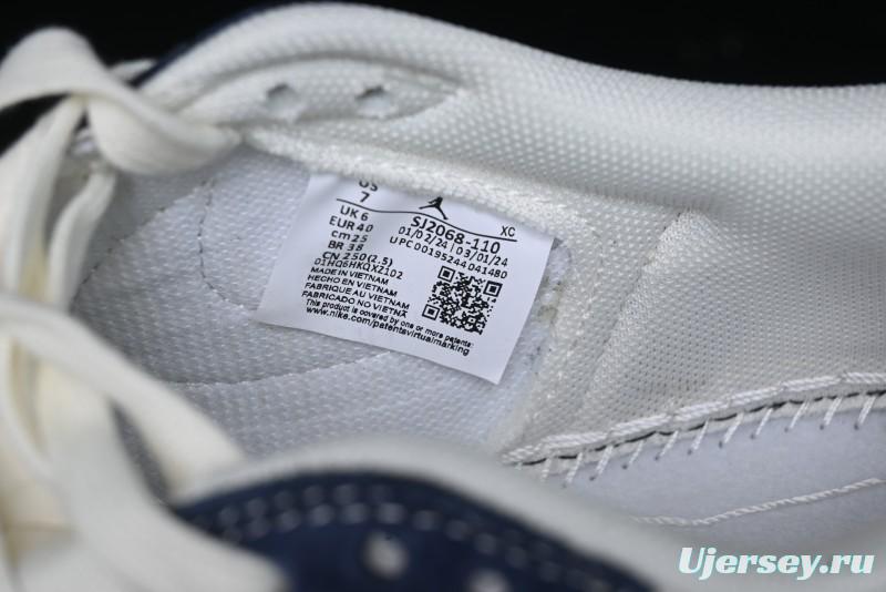 Nike Travis Scott x Fragment Design x Air Jordan 1 Low OG SP AJ1 Retro Sneakers - SJ2068-110