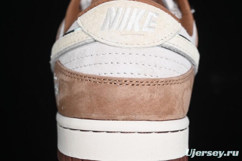 Nike SB Dunk Low Stussy Collaboration - Mummy Brown Anniversary Custom Low-Top Casual Sneakers - XX3168-601