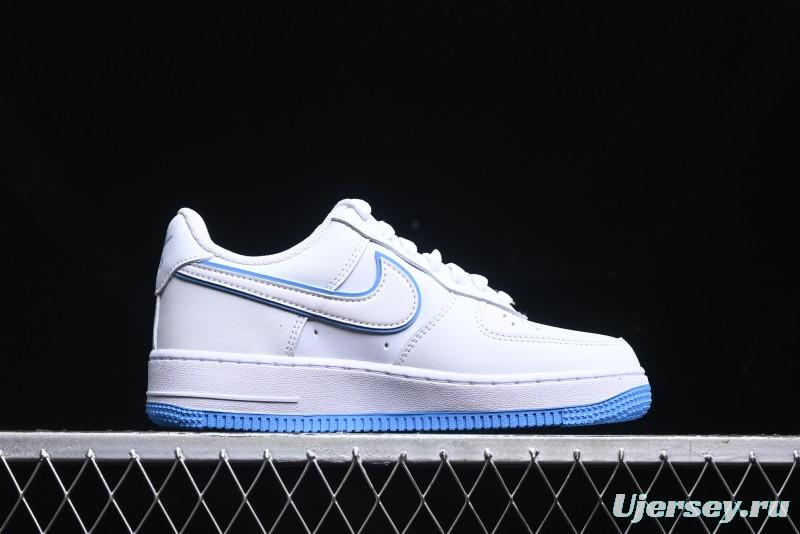 Nike Air Force 1 '07 Low Top-Grain Leather Casual Sneakers with Full-Length Air Cushion - DV0788-101