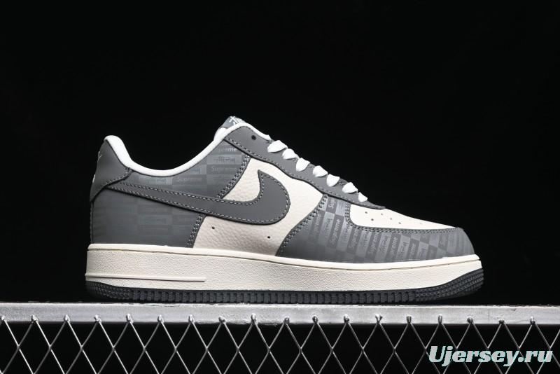 Nike Air Force 1 '07 Low Stussy Collaboration - Light Bone Shadow Low-Top Casual Sneakers - DF0180-008