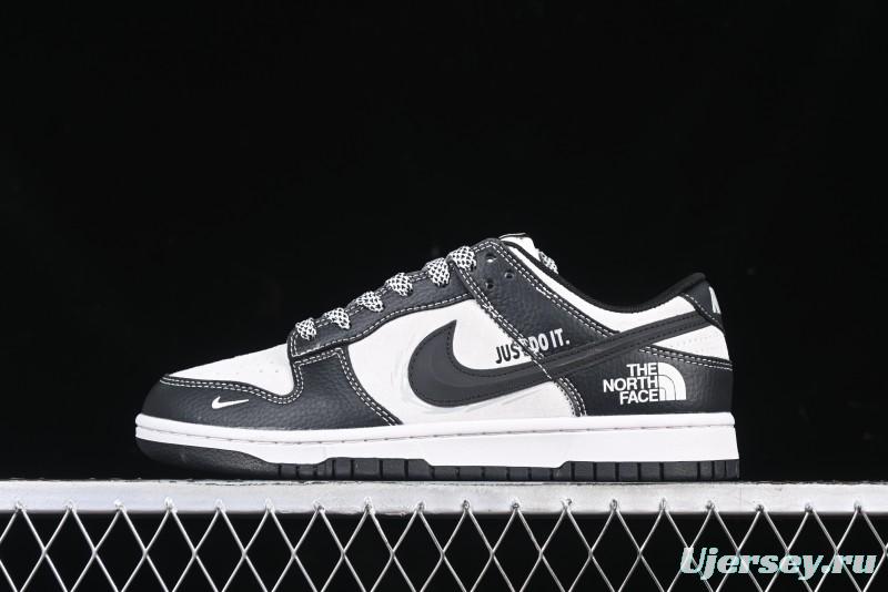 Nike SB Dunk Low The North Face Graffiti Black Swoosh Anniversary Custom Low-Top Casual Skate Shoes - DM6868-028