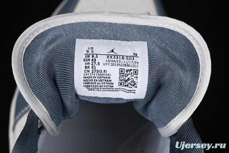 Nike Air Jordan 1 Low Stussy Collaboration - Grey Swoosh Retro Basketball Shoes - XX3318-503