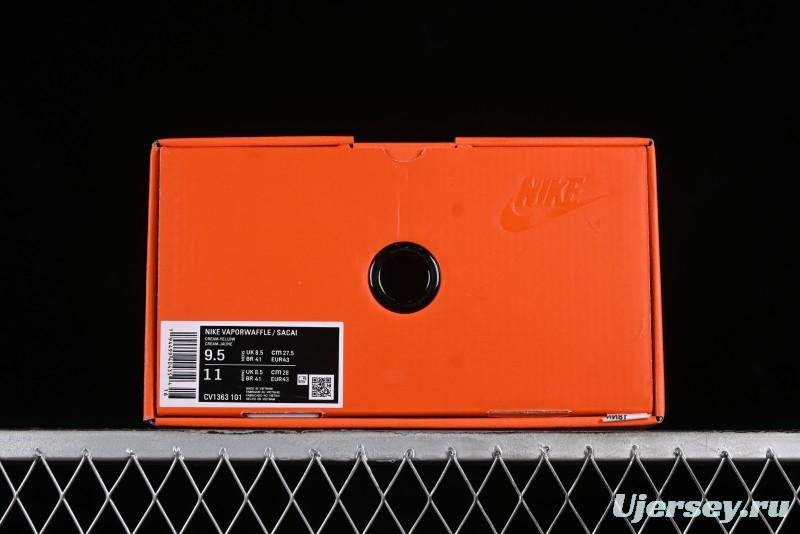 Nike Sacai VaporWaffle 3.0 Deconstructed Sneakers with Overlapping Swoosh and Dual Tongue - CV1363-101