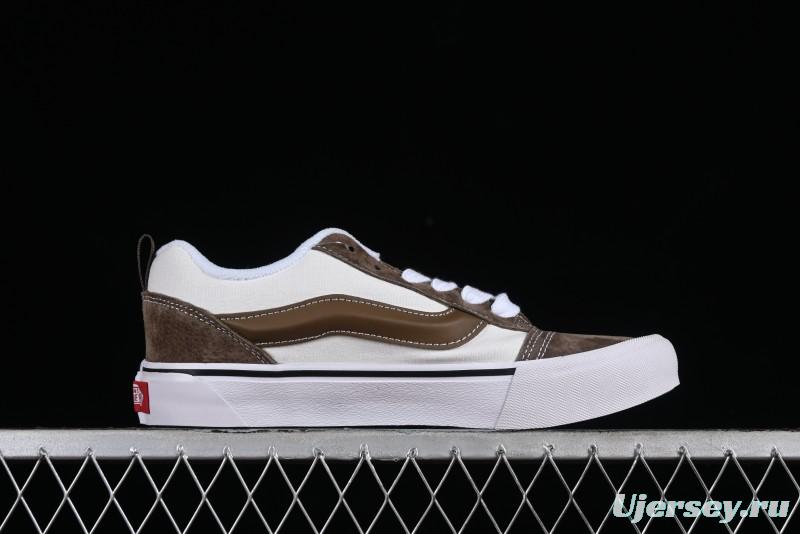Vans Classics Knu Skool Coffee White Brown Slip-On Shoes - VN0009SAK330