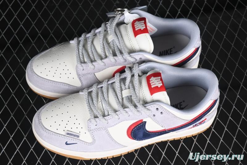 Nike SB Dunk Low UN Collaboration Anniversary Edition Custom Lifestyle Sneakers with Black Swoosh and Gum Sole - DM6868-032