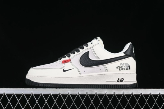 Nike Air Force 1'07 Low The North Face Collaboration Beige Black Red Label Casual Sneakers - BB7518-010