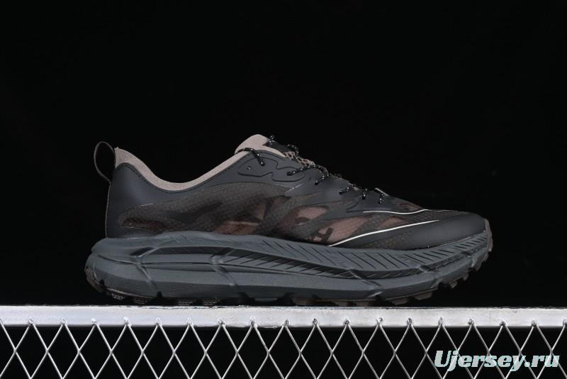 HOKA ONE ONE Satisfy Running Mafate Trail Low-Cut Cushioned Outdoor Hiking Shoes - 1157050 COFF