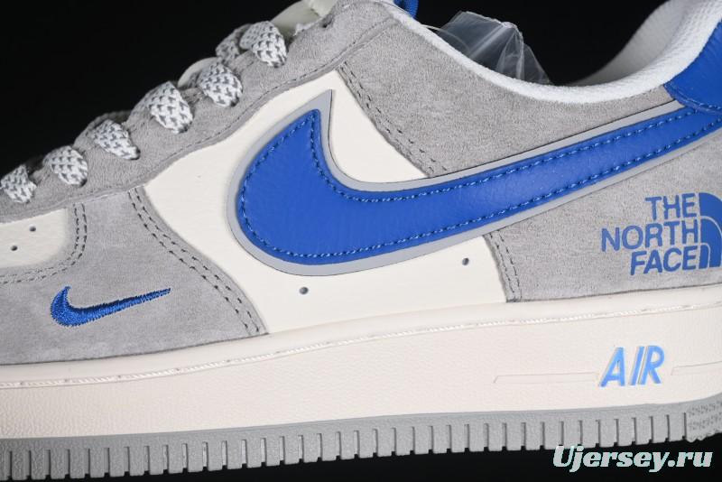 Nike Air Force 1 '07 Low The North Face Collaboration Grey Blue Swoosh Casual Shoes - XZ6188-745