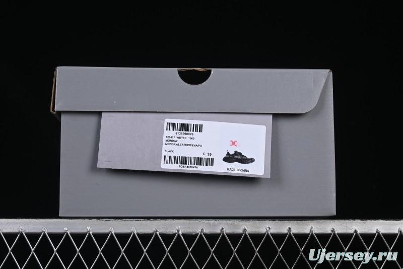 Balenciaga Monday Leather Round Toe Lace-Up Low-Top Casual Shoes - WDTSC1000