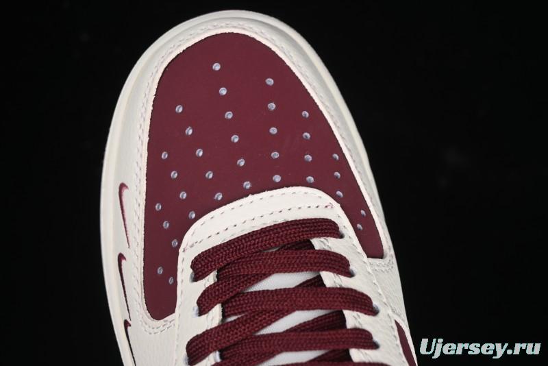 Nike Air Force 1 '07 Low The North Face Collaboration Burgundy Swoosh Casual Sneakers - KK1988-042