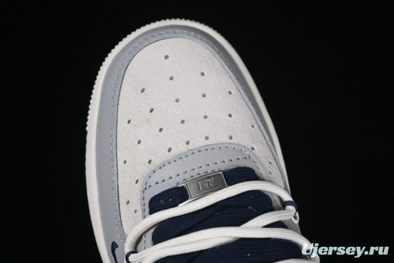 Nike Air Force 1 '07 Low The North Face Collaboration Grey Blue Lace-Up Low-Top Casual Sneakers - DM6688-024