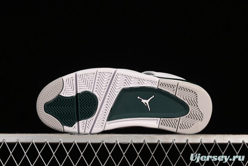 Nike Air Jordan 4 Retro Sneakers with Oxidized Green Accents and Visible Air Cushion - AQ8138-103