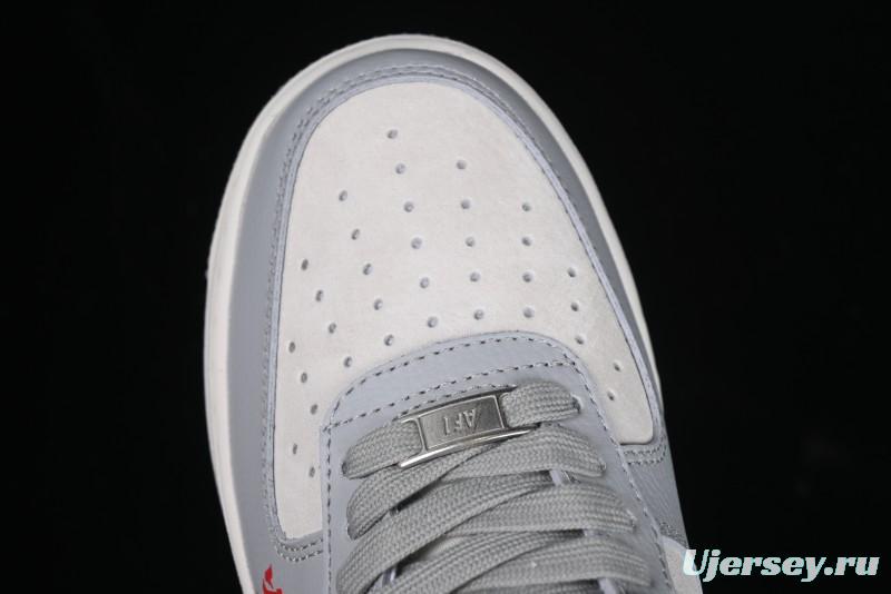 Nike Air Force 1 '07 Low Stussy Lunar New Year Snake Limited Edition Grey Snake Low-Top Casual Sneakers - DM6688-027