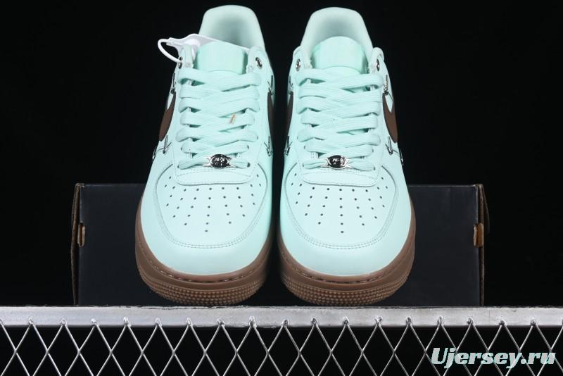 Nike Air Force 1 '07 Low Casual Sneakers with Full-Length Air Cushion - IB8894-329