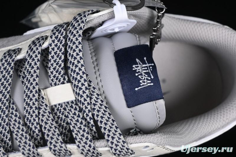 Nike SB Dunk Low Stussy Collaboration Beige Grey Print Grey Swoosh Anniversary Custom Low-Top Casual Skate Shoes - DM6868-009