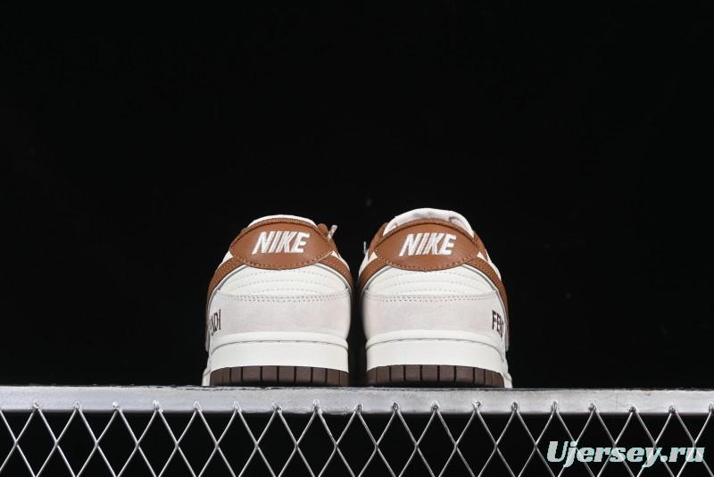 Nike SB Dunk Low Fendi Collaboration Anniversary High-End Custom Low-Top Casual Skate Shoes - DJ2024-057
