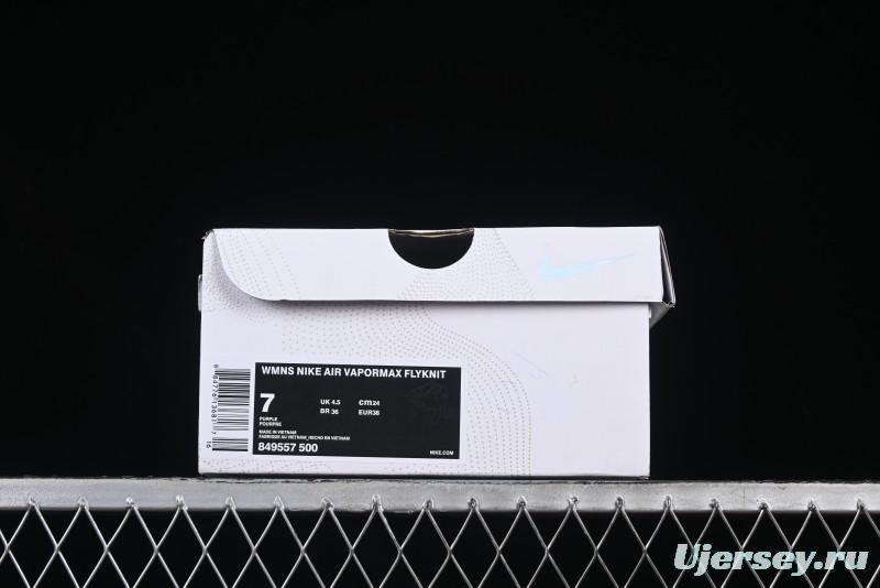 Nike Vapormax Flyknit Breathable Casual Running Shoes with Full-Length Air Cushion - 849557-500