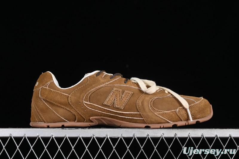 Miu Miu x New Balance 530 Low-Top Retro Running Sneakers with Deconstructed Design - AJD4