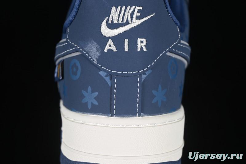 Nike Air Force 1 '07 Low Teddy Bear Collaboration Suede Blue Low-Top Casual Sneakers - KK1988-054