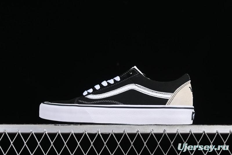Vans Buzz Old Skool Peace Dove Classic Canvas Patchwork Low-Top Skate Shoes - VN000CR5BPB