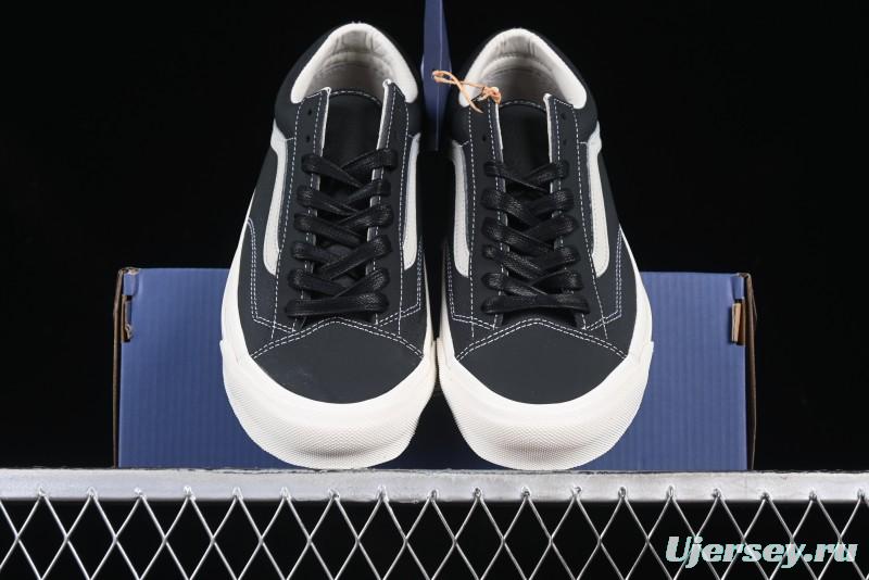 Vans Premium Old Skool 36 Full-Grain Leather Retro Skate Shoes - VN000D57BLK