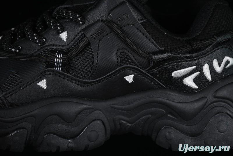 Fila Fusion Retro Mars Running Shoes with Lace-Up Design and Cushioned Sole - F12W422103FBK