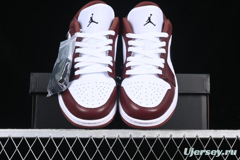 Nike Air Jordan 1 Low AJ1 White University Red Casual Sneakers - HF3148-102