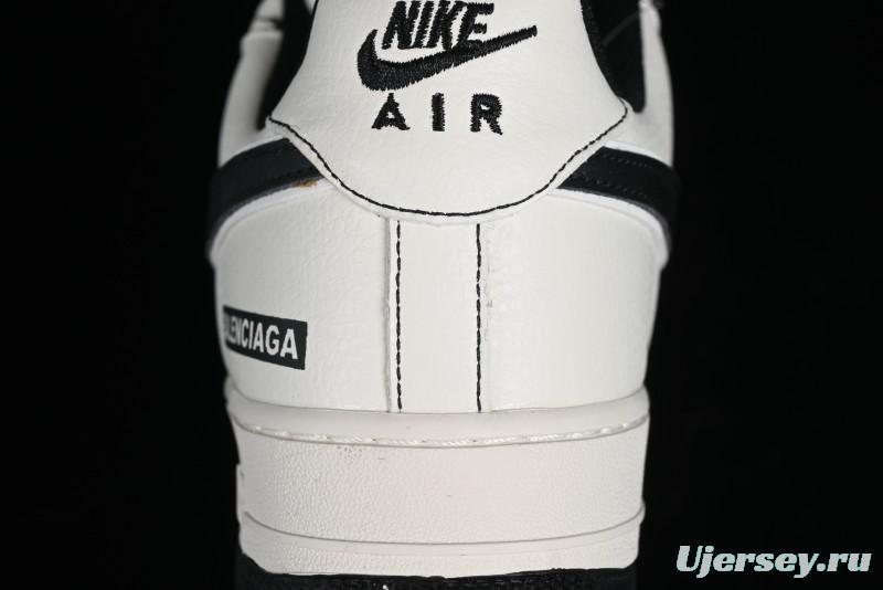 Balenciaga x Nike Air Force 1 '07 Low Triple Swoosh Beige Black Casual Shoes - FR0538-090
