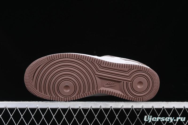 Nike Air Force 1 '07 Low Bape Collaboration Brown White Swoosh Low-Top Casual Sneakers - KK1988-035