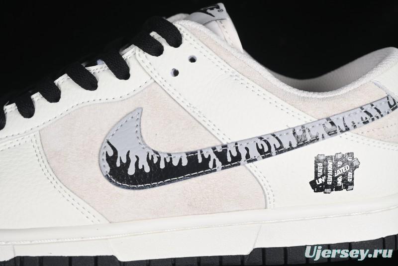 Nike SB Dunk Low UN Collaboration Anniversary Custom Sneakers with Black Swoosh - DJ2024-068