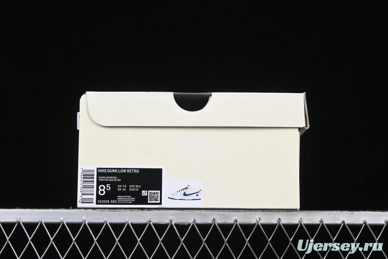 Nike SB Dunk Low UN Collaboration - Dark Blue Anniversary High-End Custom Low-Top Casual Sneakers - XX2026-666