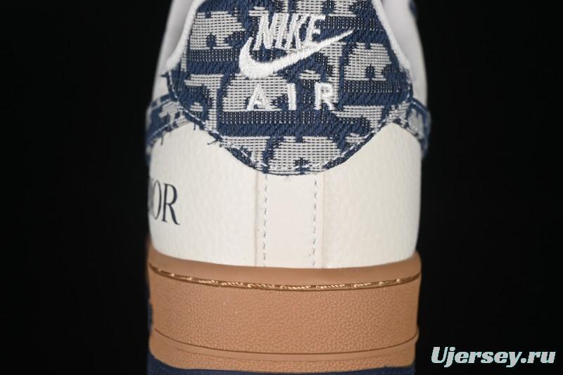 Nike Air Force 1 '07 Low Dior Collaboration Grey Knit Casual Sneakers - KK1988-052