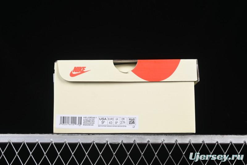 Nike Travis Scott x Fragment Design x Air Jordan 1 Low OG SP AJ1 Low Top Casual Sneakers - SJ2068-121