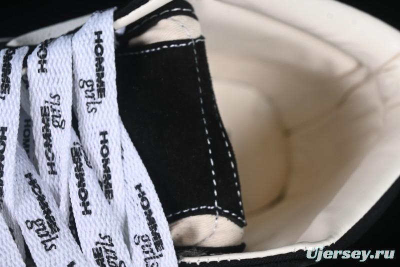 Vans HommeGirls x Vans Sk8-Mid Fashion Casual Mid-Top Canvas Sneakers with Bold Side Stripes - VN000NBNCJK