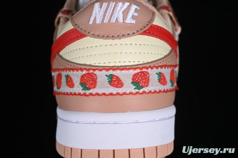 Nike Dunk Low SB Christmas Gift Strawberry Cake Casual Sneakers with Dual Laces - DD1503-118