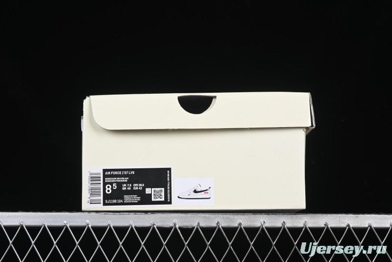 Nike Air Force 1 '07 Low Supreme Collaboration - Beige Red Lace-Up Low-Top Casual Sneakers SJ1198-104