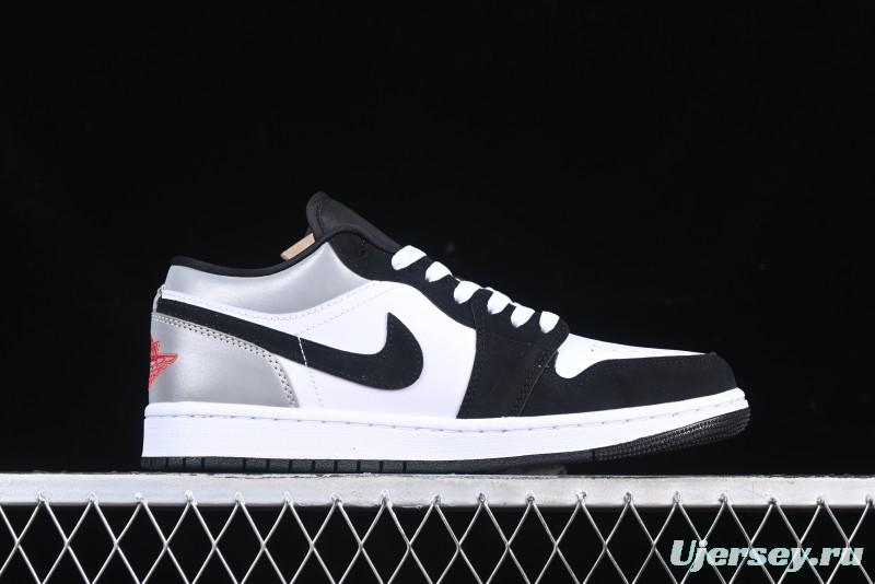 Nike Air Jordan 1 Low Retro Casual Sneakers with Black Swoosh - HF3148-106