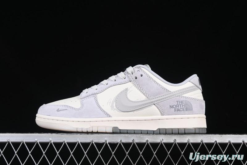 Nike SB Dunk Low The North Face Graffiti Grey Check Anniversary Customized Low-Top Casual Skate Shoes - DM6868-017
