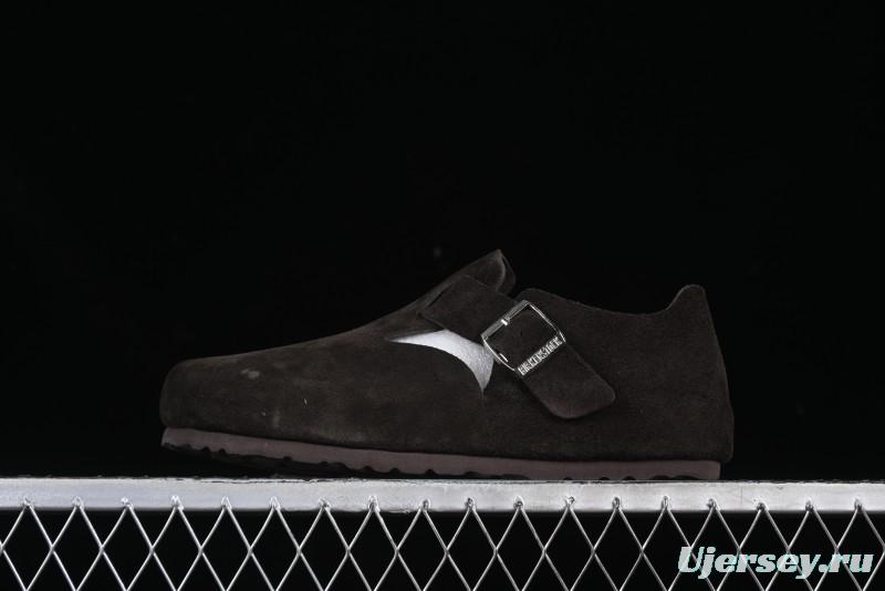 Birkenstock London BS Unisex Slip-On Casual Shoes with Soft Suede Leather and Lambswool Insole - BS