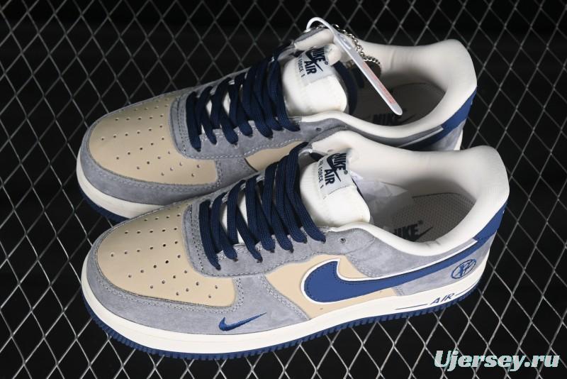 Nike Air Force 1 '07 Low Volon Bear Collaboration Blue Swoosh Casual Sneakers - KK1988-045