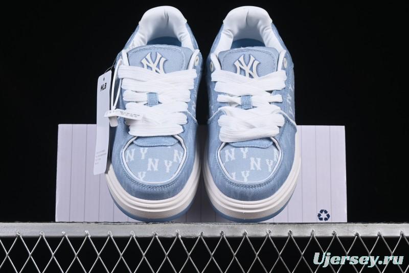 New York Yankees Chunky Liner Mid Denim Monogram Platform Sandals - 3ASXD065N50BLS