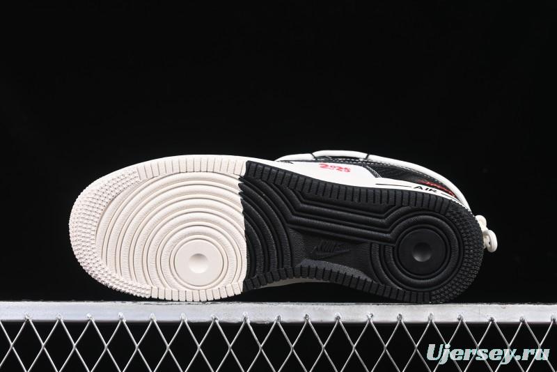 Nike Air Force 1 '07 Low Stussy Year of the Snake Limited Edition Black Snake Print Drawstring Casual Sneakers - DM6688-013