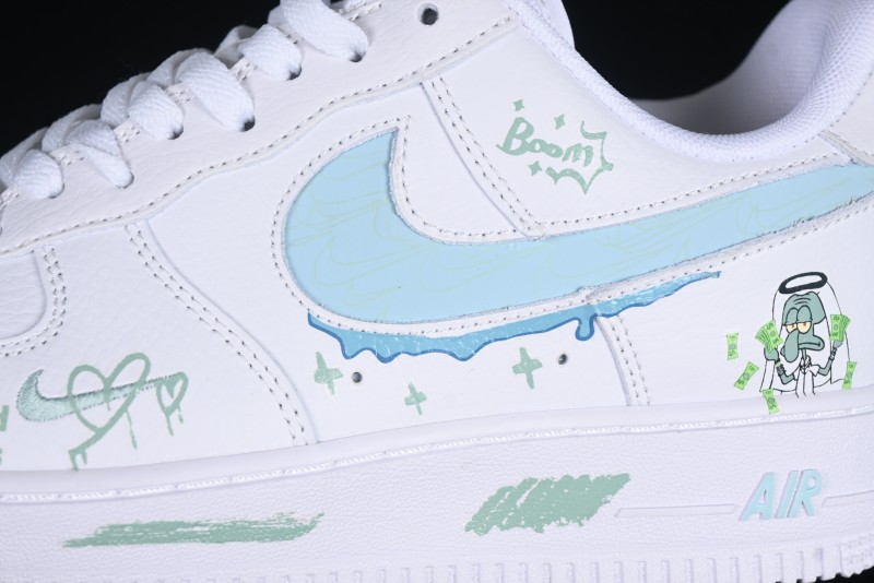 Nike Air Force 1'07 Low "Octopus Brother" SpongeBob Comic Series Squidward Middle East Casual Sneakers - FB8971-060