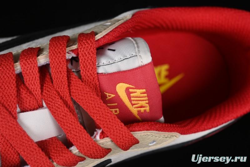 Nike Travis Scott x Fragment Design x Air Jordan 1 Low OG SP AJ1 Snake Year Limited Red Brown Black Swoosh Low Top Casual Sneakers - DM7866-077