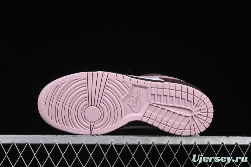 Nike Dunk Low Retro Sneakers in Grey Purple Snakeskin Leather - HV6932-299