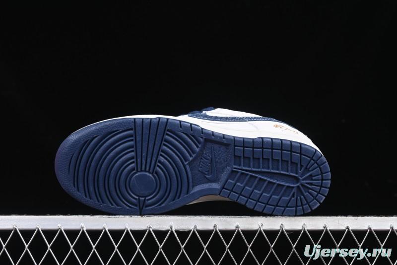 Nike SB Dunk Low Year of the Snake Limited Edition Blue Snake Swoosh Anniversary Custom Low-Top Casual Sneakers - XX3168-112