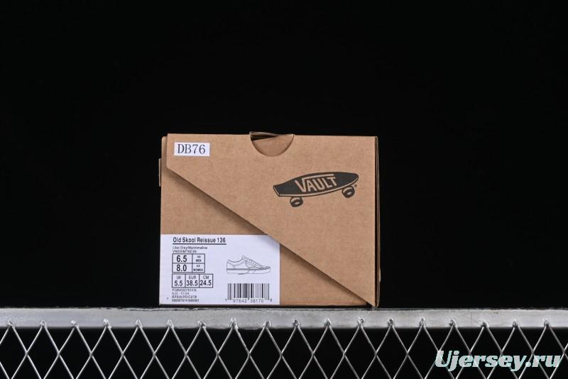 Vans Old Skool Reissue 136 Purple Checkerboard Retro Canvas Shoes - VN000MT6E3N