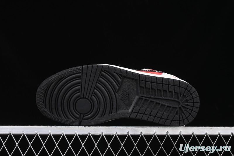 Nike Air Jordan 1 Low Supreme Collaboration Year of the Snake Limited Edition Retro Basketball Shoes - FC1688-203