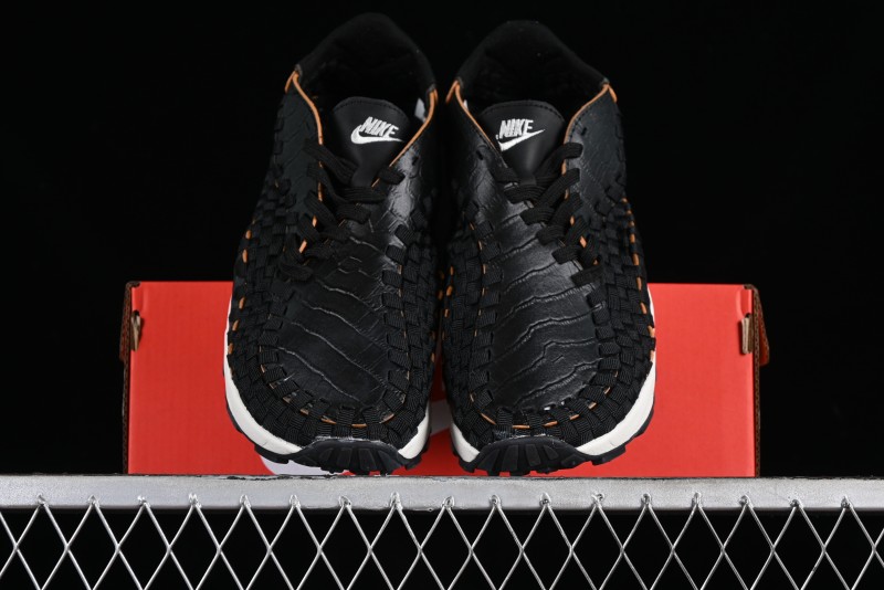Nike Air Footscape Woven Asymmetrical Woven Slip-Resistant Low-Top Lifestyle Sneakers - FQ8129-010